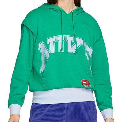 Nike/耐克官方正品秋季新款女子休闲舒适运动连帽卫衣DQ6586-370