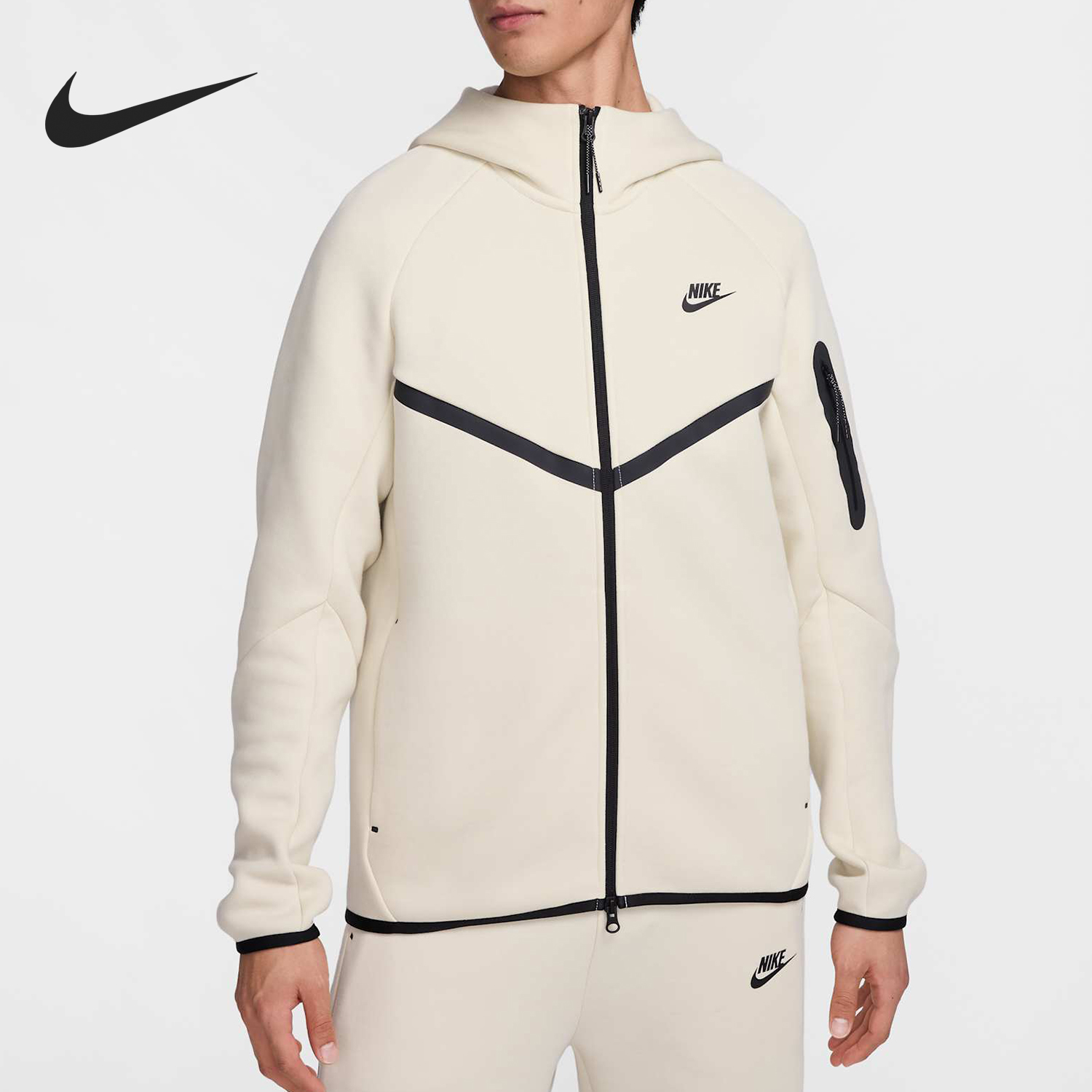 Nike/耐克官方正品25新款男士针织连帽拼接宽松外套HV0950-234