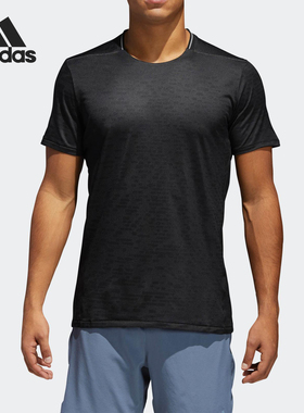 Adidas/阿迪达斯正品 新款男子圆领休闲跑步运动短袖T恤 CF5977