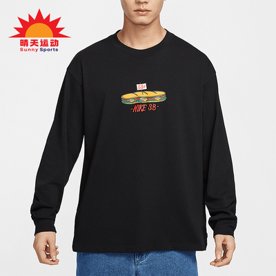 Nike/耐克正品25年春季男士圆领宽松休闲印花长袖HJ0807-010