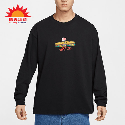 Nike/耐克正品25年春季男士圆领宽松休闲印花长袖HJ0807-010