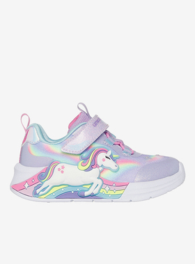 Skechers/斯凯奇正品2024秋新款小童时尚休闲透气运动冰灯鞋