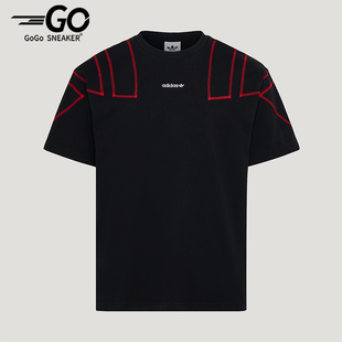 Adidas/阿迪达斯正品三叶草男士舒适运动复古时尚短袖T恤KG6326