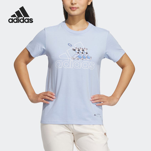 Adidas/阿迪达斯正品夏季新款女子运动印花休闲短袖IP3936