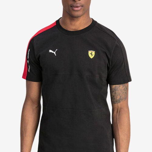 Puma/彪马正品Ferrari男士透气赛车针织拼接短袖595427-02