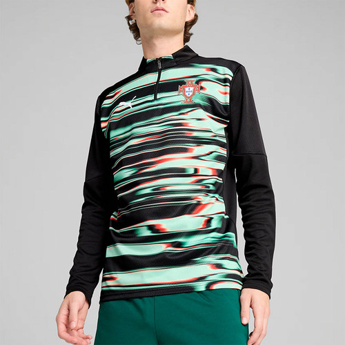 Puma/彪马官方正品葡萄牙足球热身训练男士半拉链长袖779545-18