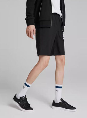 Puma/彪马正品男士Logo印花跑步运动宽松休闲短裤846007-01