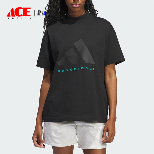 阿迪达斯男女同款印花短袖T恤