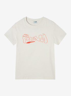 Puma/彪马正品运动女士休闲印花圆领日常短袖T恤628041-65