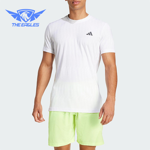 Adidas/阿迪达斯正品夏季男士凉爽网球运动经典修身短袖JF4386