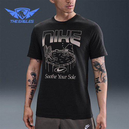 Nike/耐克正品Sportswear男士印花图案圆领休闲短袖HQ9265-045