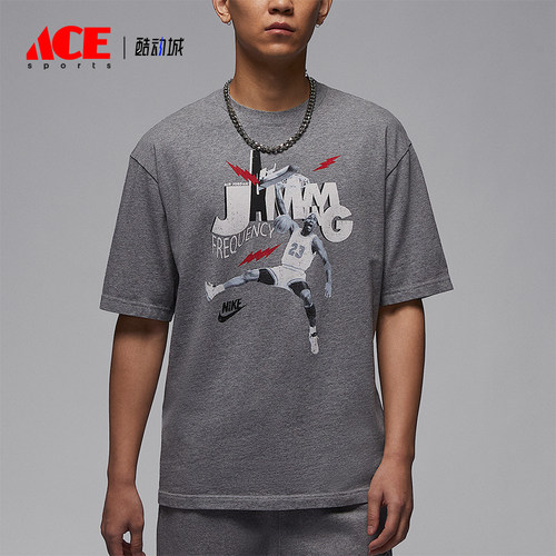 Nike/耐克正品JORDAN男士复古厚实透气休闲图案短袖HJ2930-091