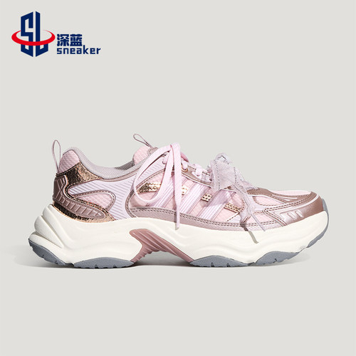 Adidas/阿迪达斯正品女士时尚低帮系带耐磨运动休闲鞋LA6810