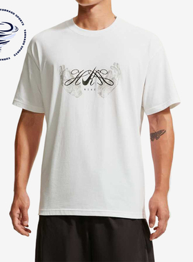Nike/耐克正品男士落肩宽松透气休闲印花短袖T恤JF5954-100