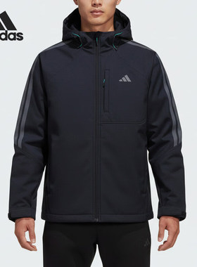 Adidas/阿迪达斯官方正品Softshell男士连帽拉链软壳外套KR2498