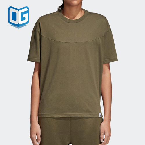 Adidas/阿迪达斯正品三叶草女士透气柔软训练圆领短袖T恤CV8871