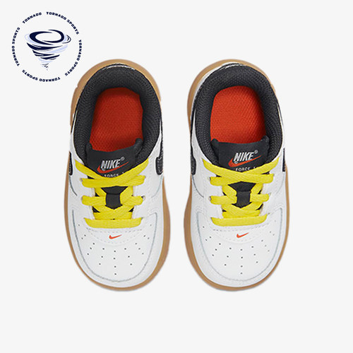 Nike/耐克正品AirForce1LV8新款婴童白棕色板鞋DO5863-100
