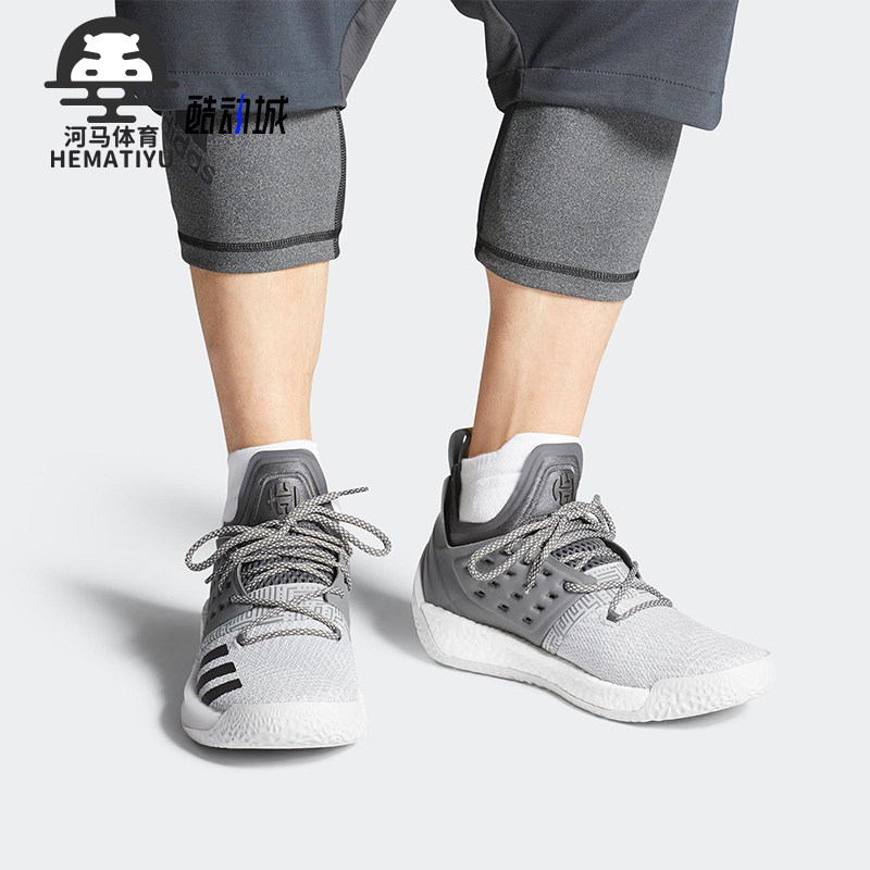阿迪达斯男士低帮实战耐磨篮球鞋