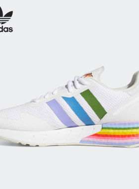 Adidas/阿迪达斯正品三叶草ZX 1K BOOST PRIDE 男女运动鞋 GW2418
