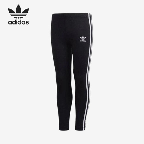 Adidas/阿迪达斯正品3-Stripes女黑色打底裤经典弹力裤装DV2845