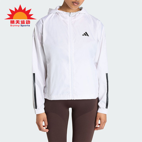 Adidas/阿迪达斯正品HYG WINDY女士运动宽松连帽经典夹克KC7655
