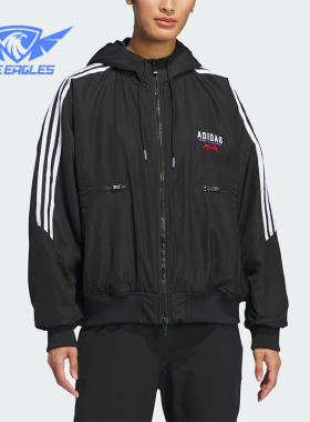 Adidas/阿迪达斯正品JAY3LLE联名女士运动宽松连帽棉服IS5638