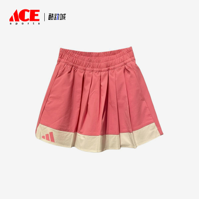 Adidas/阿迪达斯正品简约时尚儿童粉米色易干经典休闲短裤KG7841