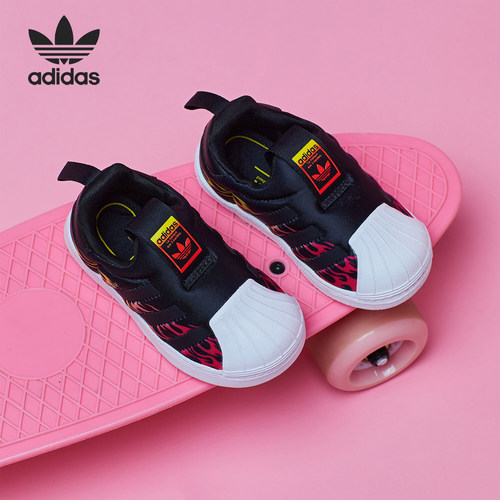 Adidas/阿迪达斯正品当季新款男女童贝壳头运动休闲鞋EG9215