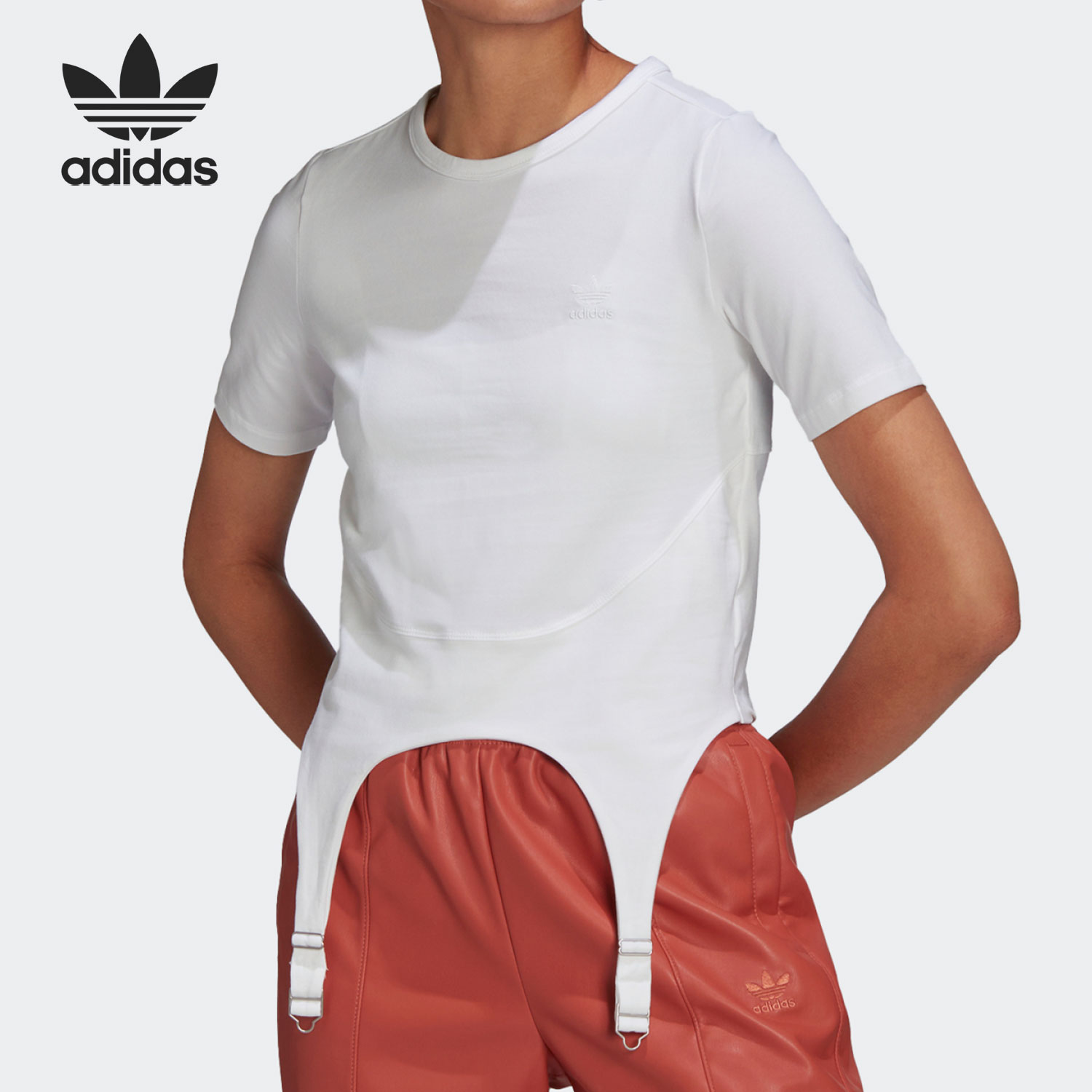 Adidas/阿迪达斯正品三叶草当季新款女子时尚短袖HF2015