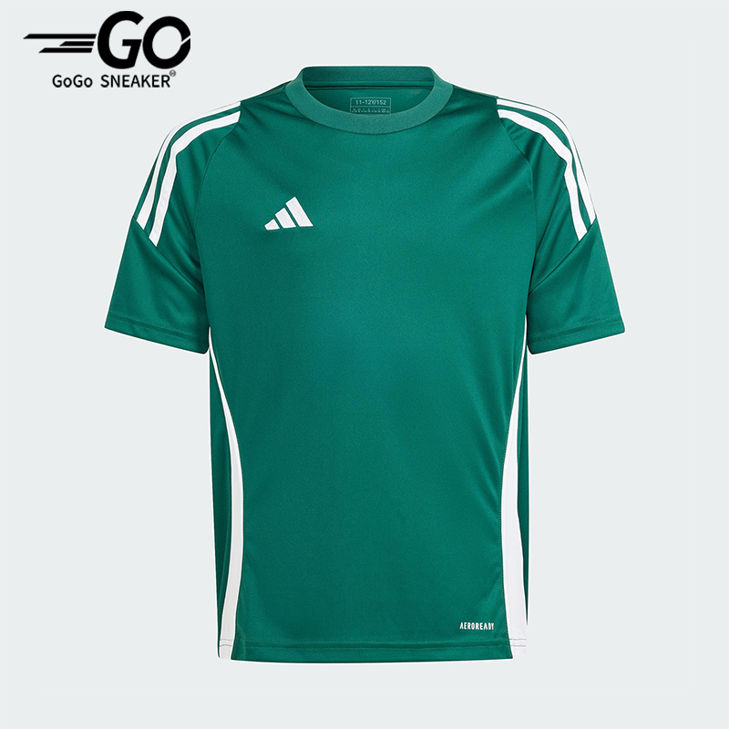 Adidas/阿迪达斯正品TIRO24 JSYY大童透气圆领足球运动短袖IS1028