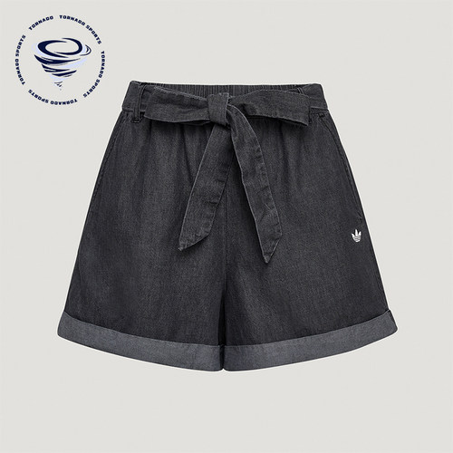 Adidas/阿迪达斯正品女士透气柔软休闲牛仔运动短裤LF4601