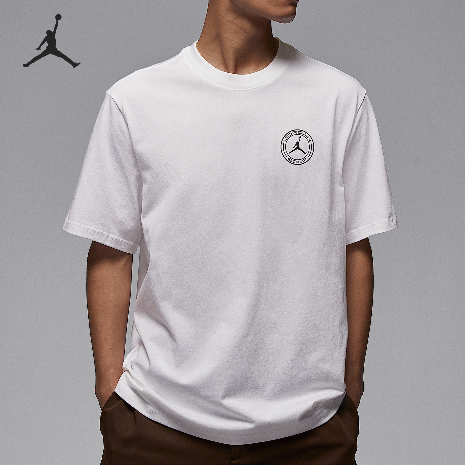 Nike/耐克官方正品JORDAN男士针织高尔夫运动图案短袖IH2130-100