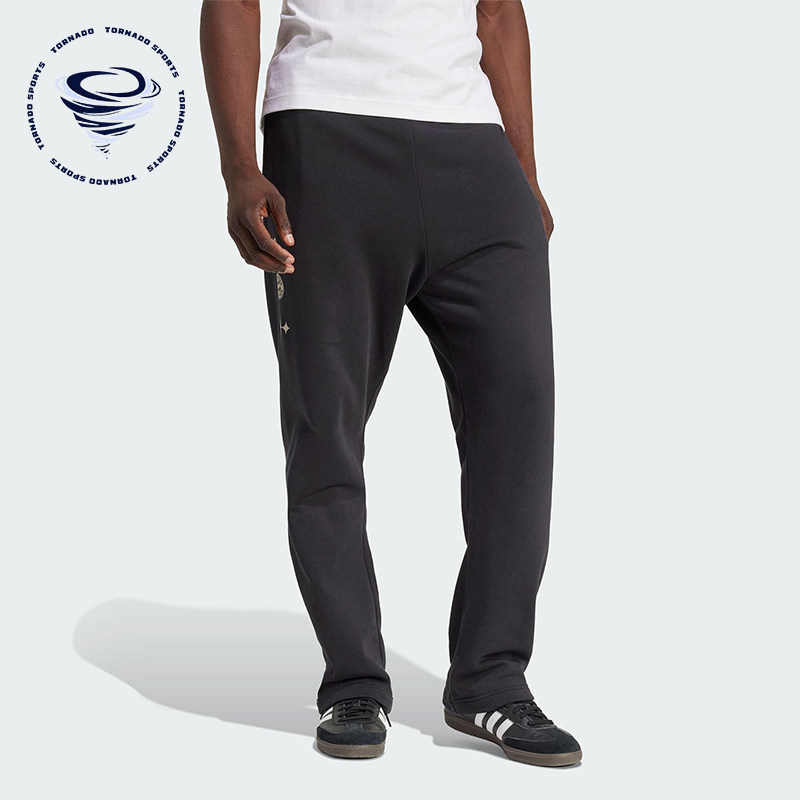 Adidas/阿迪达斯正品2025男士足球训练经典耐穿图案运动裤JF0578