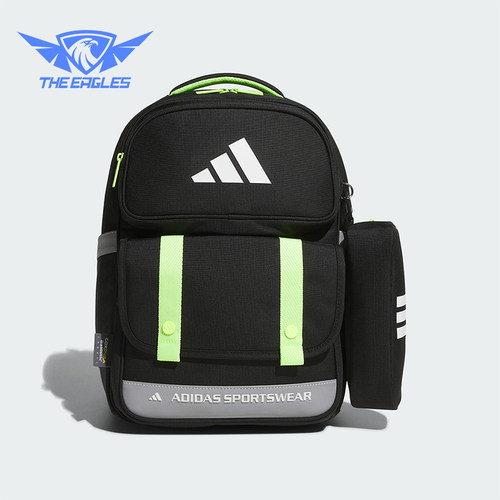 Adidas/阿迪达斯正品2025新款儿童运动耐磨经典实用书包KD4334