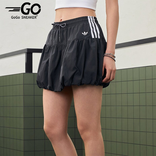 Adidas/阿迪达斯正品三叶草女士宽松梭织时尚休闲泡泡裙KU4773