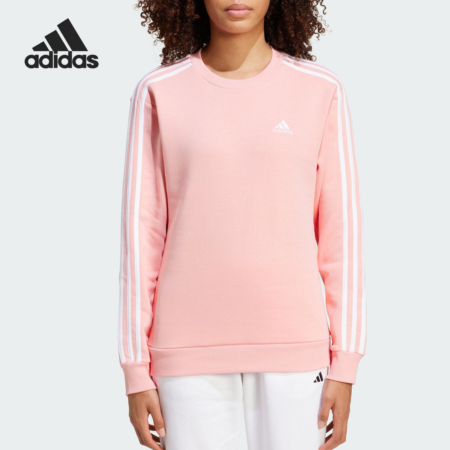 Adidas/阿迪达斯正品W 3S FL SWT女士加绒运动休闲卫衣IY1703