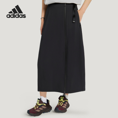 Adidas/阿迪达斯正品女士拒水户外运动透气半身长裙LE6995