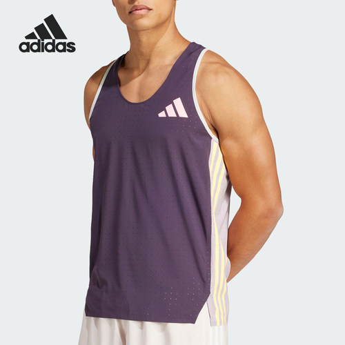 Adidas/阿迪达斯正品SINGLET男士跑步运动修身无袖背心IW6111