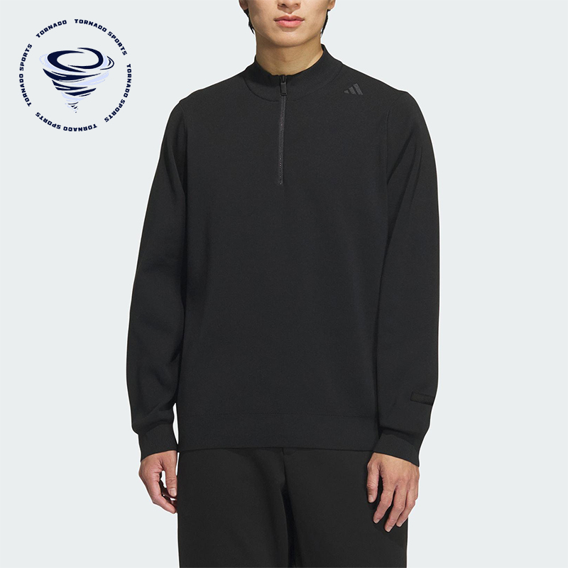 Adidas/阿迪达斯正品新款男士立领休闲针织保暖套头衫JL9349