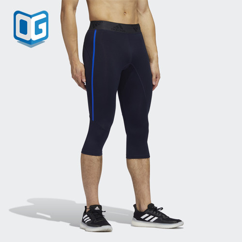 Adidas/阿迪达斯正品PRIMEBLUE 34男士经典训练紧身七分裤GD8680