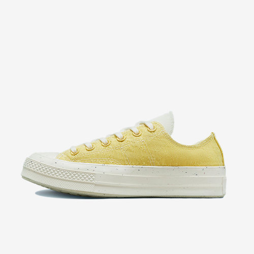 Converse匡威 帮男女款鞋淡黄色环保材质休闲运动帆布鞋 571352C