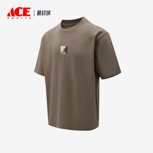 Nike/耐克正品JORDAN新款男棕色亲肤圆领经典短袖T恤IF3065-040