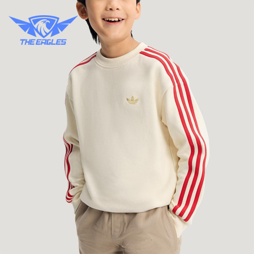 Adidas/阿迪达斯正品三叶草大童休闲圆领套头宽松运动卫衣IA8932