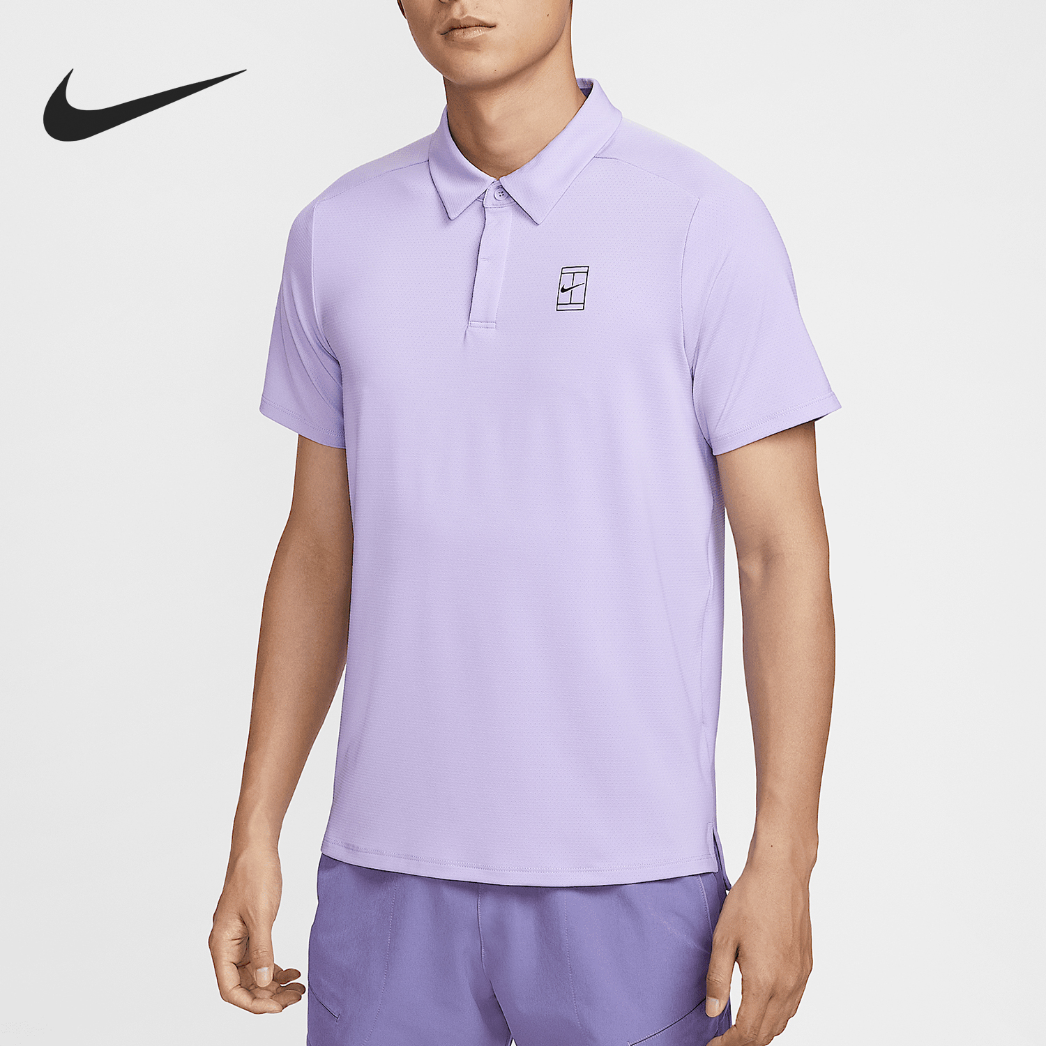 Nike/耐克官方正品Dri-FIT男士网球翻领运动透气T恤FZ6908-515