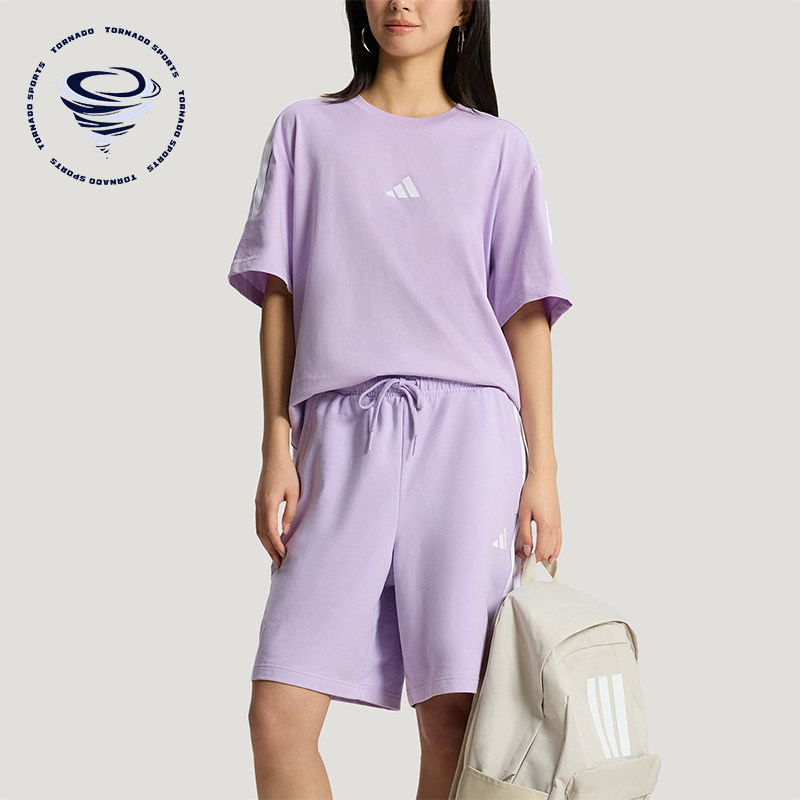 Adidas/阿迪达斯正品夏季男女运动休闲经典短袖短裤套装KX0522