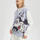 AMVR004 背心V领潮流纯棉编织衫 李宁毛衣女秋季 联名无袖