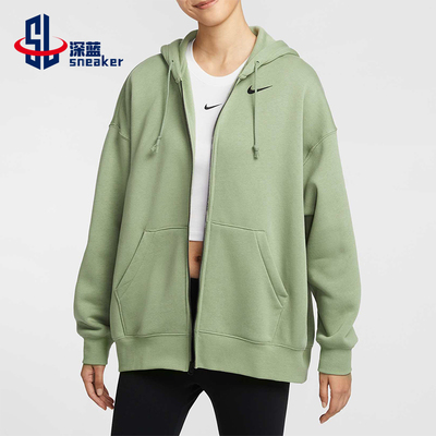 耐克男女加绒休闲保暖连帽外套