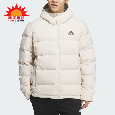 Adidas/阿迪达斯正品2025男士简约运动休闲连帽保暖羽绒服KF4398