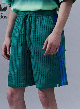 Adidas/阿迪达斯正品三叶草男女同款系带时尚运动短裤IK8599