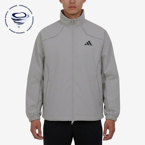 Adidas/阿迪达斯正品立领拉链夹克新款男跑步夹克外套KY9984